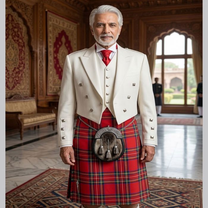 White Prince Charlie Jacket & Waistcoat