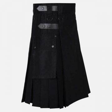 LAUTREAMONT GAULTIER Men Black Utility Kilt