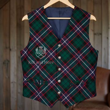 5 button Mitchell Modern Tartan Vest