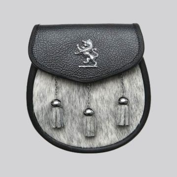 Semi Dress Natural Calfskin Lion Emblem Sporran