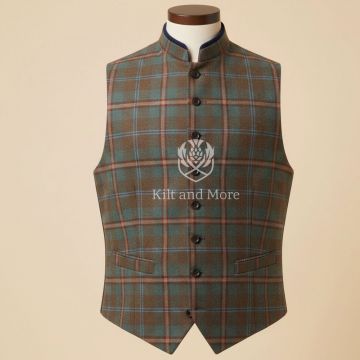 Young Weathered Tartan Vest